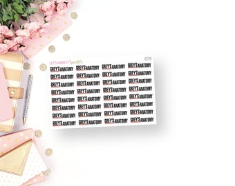 MATTE Grey's Anatomy Planner Stickers (TV)