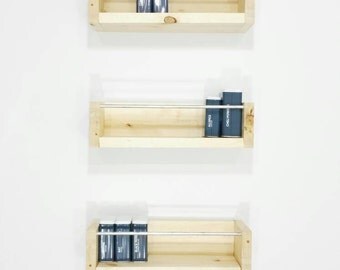 Spice Rack Wall - Hanging Spice Rack - Rustic Spice Rack - Kitchen Shelving - Kitchen Shelves - Pantry Shelves - Pantry Storage - Shelving