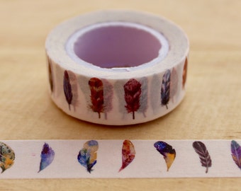 Masking tape feathers, Washi tape, adhesive tape, decorative tape, scrapbooking