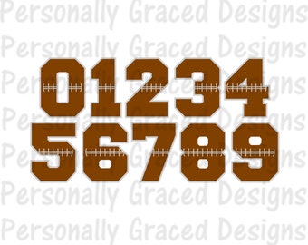 SVG, DXF, EPS Cut file Football Font Numbers svg, Football Svg, Football Numbers Font, silhouette cut file, cameo file, Instant Download