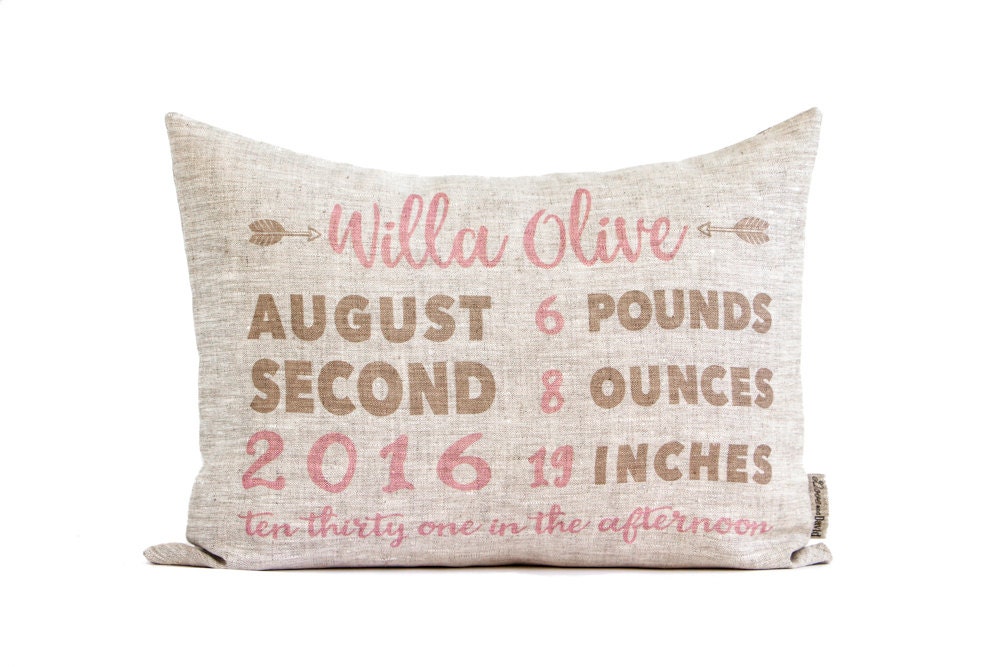 Personalized Rustic Baby Gift, Baby Announcement, First Birthday, New Parents, New Baby, Beach Decor,  Rustic Home Decor, Rustic Linen