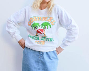 Vintage COZUMEL MEXICO - Scuba Diving Club Sweatshirt 87