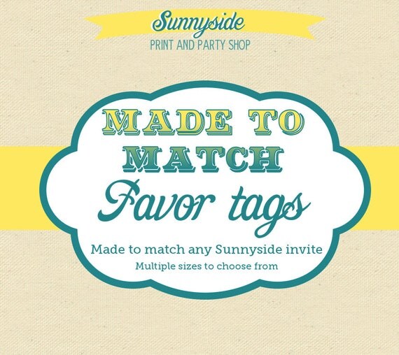 Favor / Gift / Thank You Tags - Made to Match - Printable Il_570xn