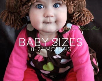 Cabbage Patch Wig Hat - Cabbage Patch Kid Wig For Baby - Cabbage Patch Hat- Cabbage Patch Crochet Hat - Cabbage Patch Baby Costume- 0-24 Mo