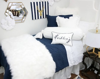 Solid White Custom Twin Dorm Headboard