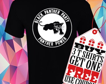 Black Panthers Party T Shirt!!!! Screen Printing over cotton!!!