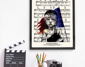 Victor Hugo Les Misérables Print, I Dreamed a Dream Music Sheet, Cosette, Book Lover Gift