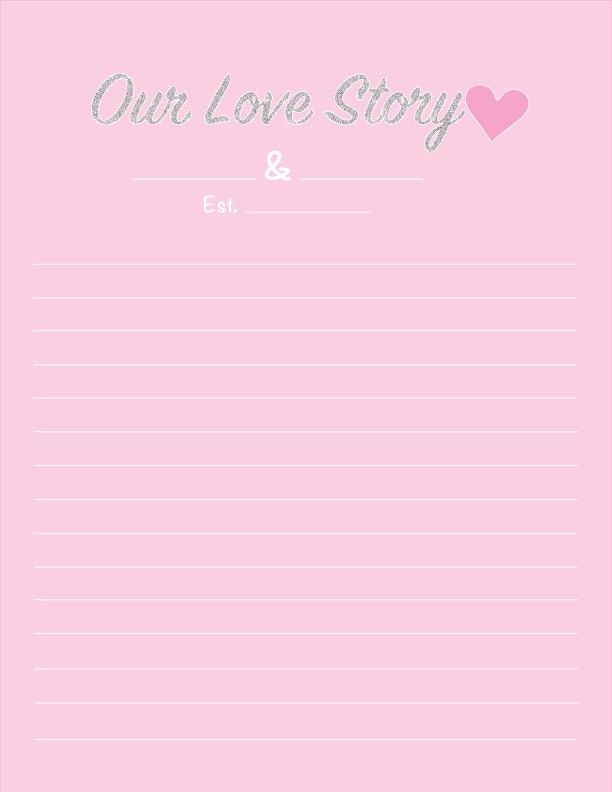 Our Love Story Printable
