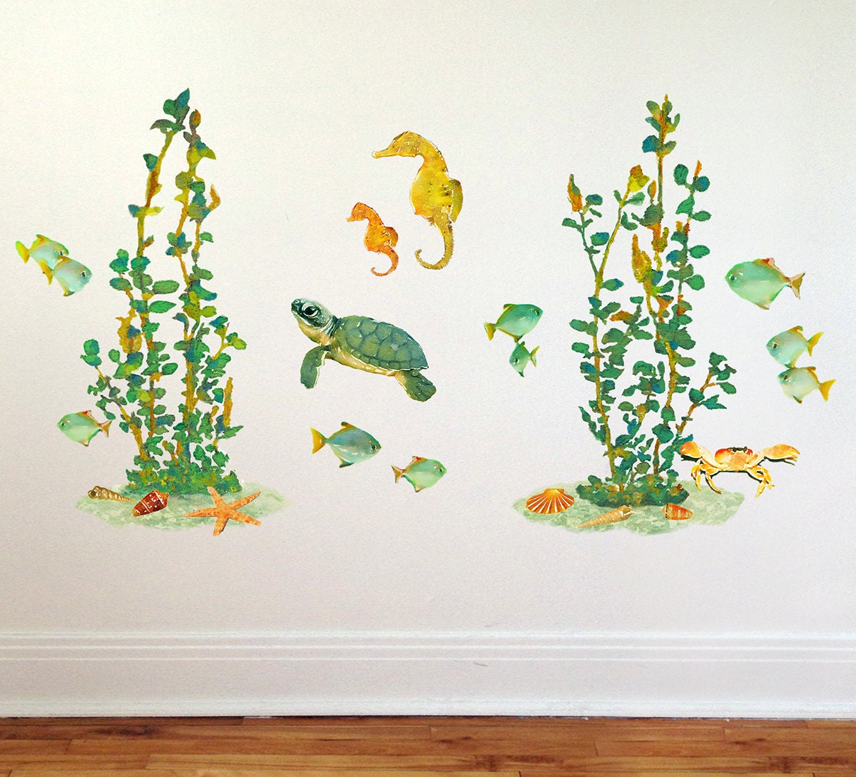 Sea Wall Decals Seaweed Wall Stickers Seagrass Decal
