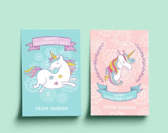 unicorn valentine etsy