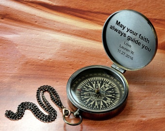 Compass, Engraved Compass, Personalized Compass, Valentines Day, Christmas Gift, Anniversary Gift, Fathers Day, Mothers Day, Groomsmen Gift.