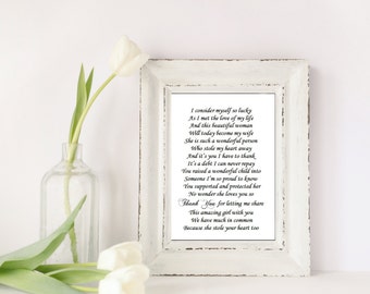 Mother of the Bride gift from groom, Mother in law gift from groom, digital option available