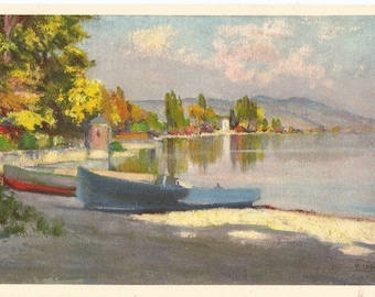 1940s Vintage Postcard, Edition Stehli of Switzerland, Automne and Lausanne, Card No.883