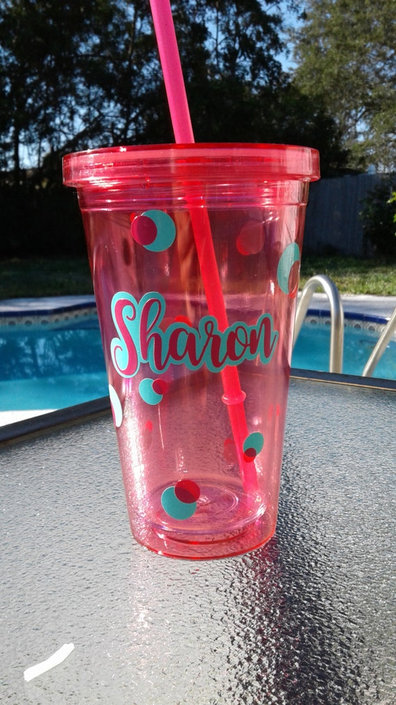 Tumbler Vinyl Decal Personalized your TumblerYour Name Vinyl