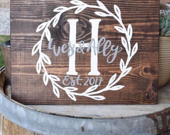 Hand painted custom give thanks, awake my soul, joyful, or love handmade wooden sign