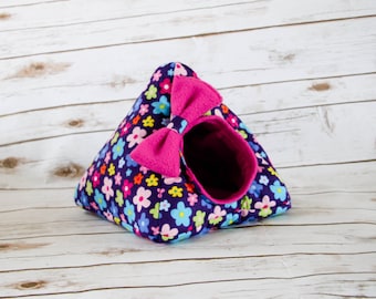 Hedgehog Bed | Guinea Pig Bed | Small Animal Bed | Hedgehog House | Guinea Pig House | Rat Bed | Tent with Bow Custom Pick from 200 Fabrics