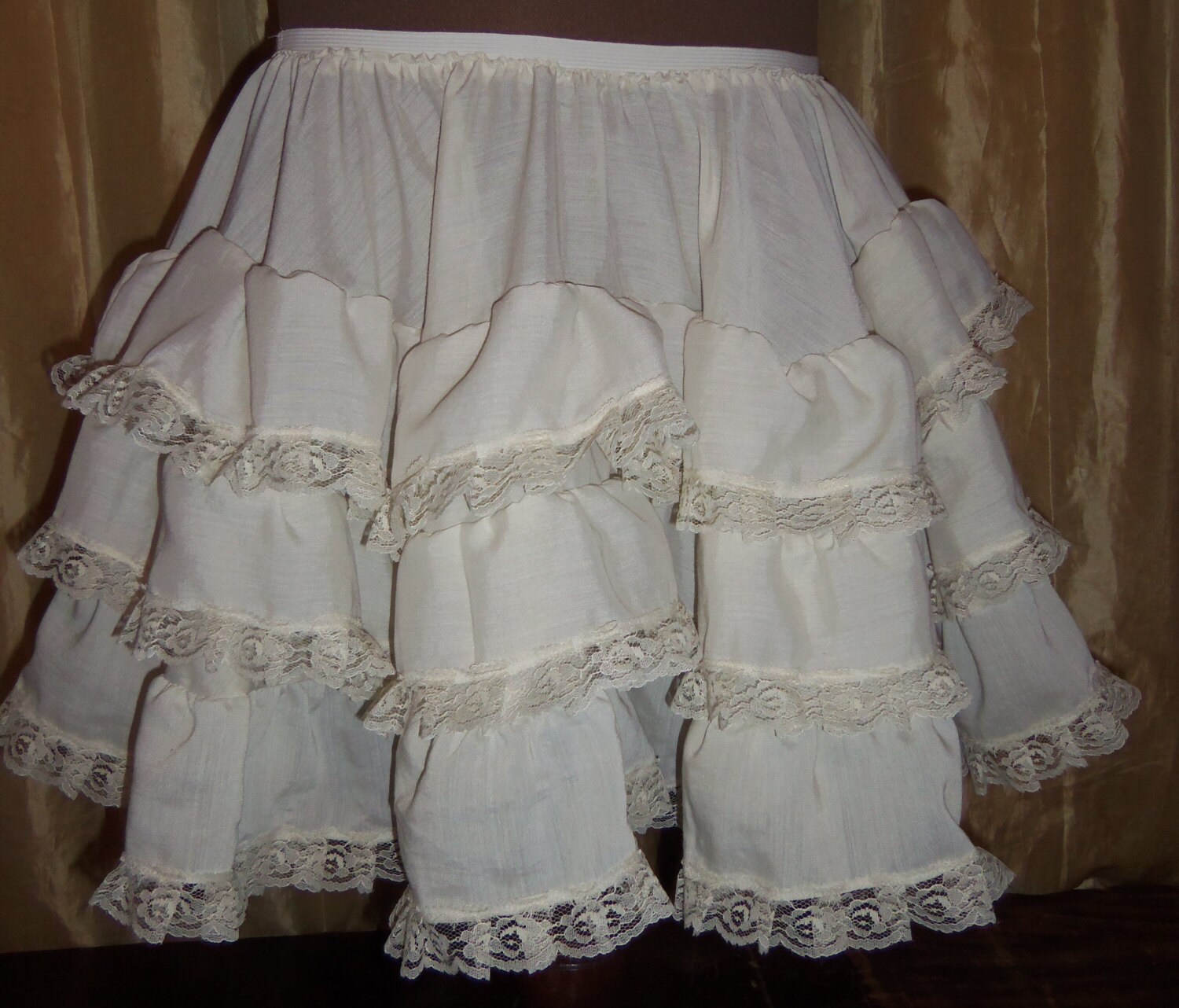 Off White Lace Under Skirt Petticoat Great for Pirate
