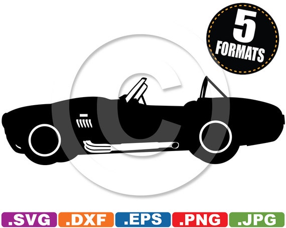 1966 Shelby Cobra Silhouette Clip Art Image svg & dxf