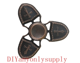 1pcs antiqued copper Fidget Finger Spinner Hand Toy Focus EDC Long Spin Stress Relief Pocket Desk Gift ADHD