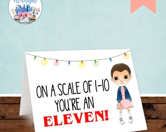 Stranger Things Card, Stranger Things Valentine's Day Card