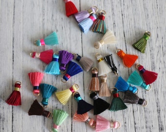 10 Tiny Tassels, Bracelet Tassel,Colorful Jewelry Tassels, Mini Bohemia Tassels,Craft Tassels,Silk Tassel,Earring Fringe