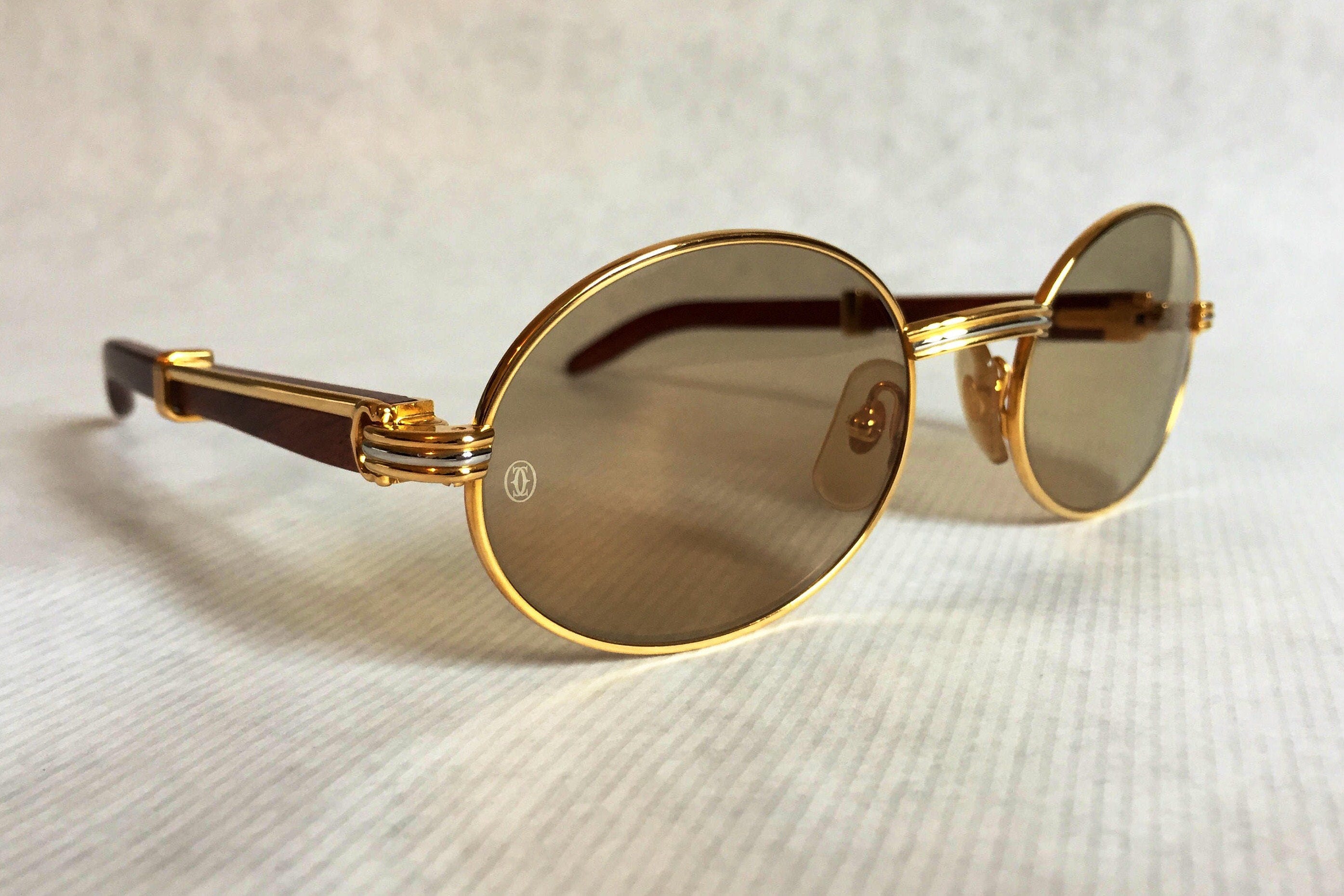 Cartier Giverny Vintage Sunglasses Large Size New Old Stock Full Set 