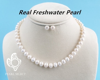 bridesmaid gift,freshwater pearl necklace set,flower girl gift,bridesmaid sets,wedding jewelry,bridesmaid jewelry,bridal party gift