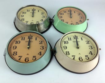 Vintage Polished Steel Seiko Ship's Clock - Four Original Finishes Available