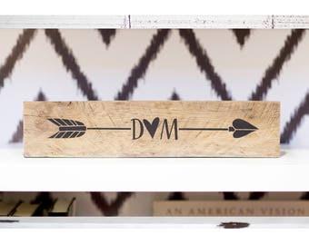 Unique Wedding Gift For Her | Personalized Gift Reclaimed Wood Arrow Sign Decor | Rustic Home Decor | Wedding Gift For Couple