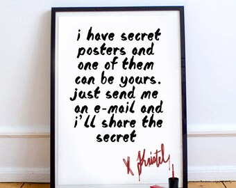 SECRET limited edition poster!