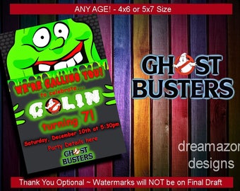 Ghostbusters Invitation, Ghostbusters Party, Ghostbusters Birthday Party, Ghostbusters Birthday, Ghostbusters Party Supplies, DIGITAL Invite