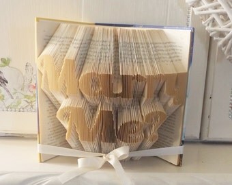 Marry Me Book Folding Pattern. DIY. Make your own gift. Please read Listing. PDF Files Only.