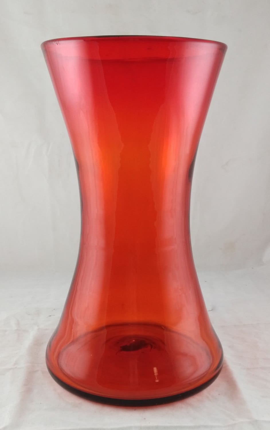 Vintage Mid Century Modern Large Blenko Amberina Vase