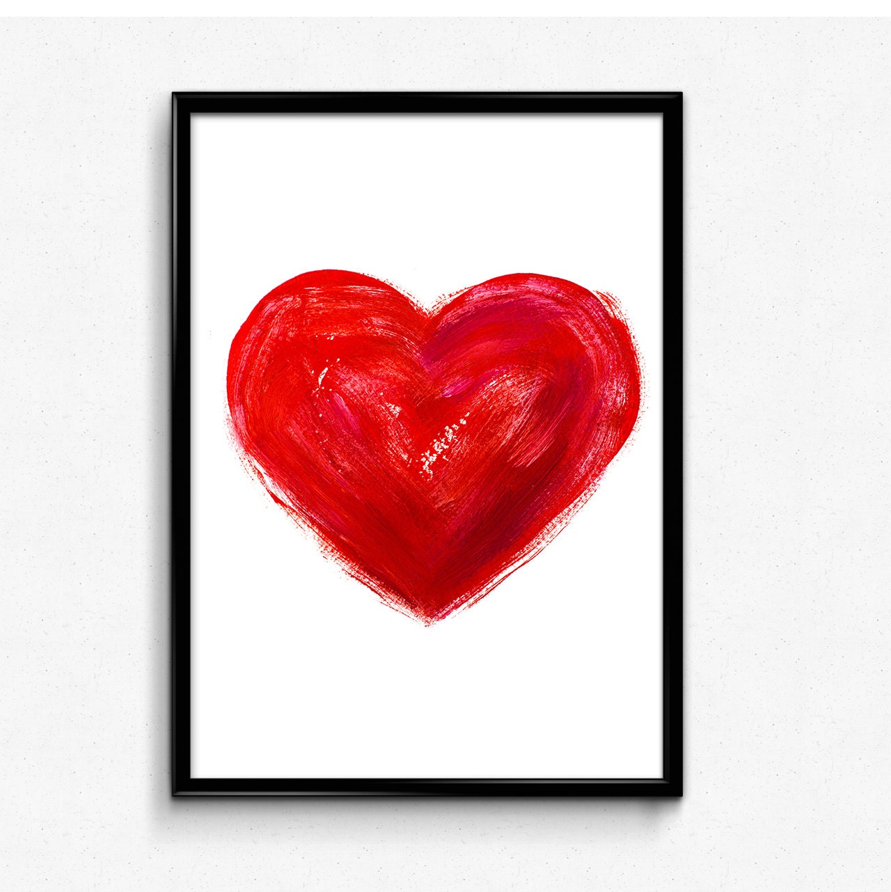 Heart print Modern Decor Heart Wall Art Print Wall Decor