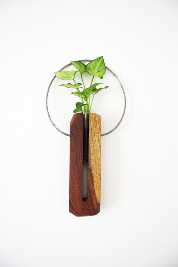 Hanging test tube vase hanging wall vase geometric vase