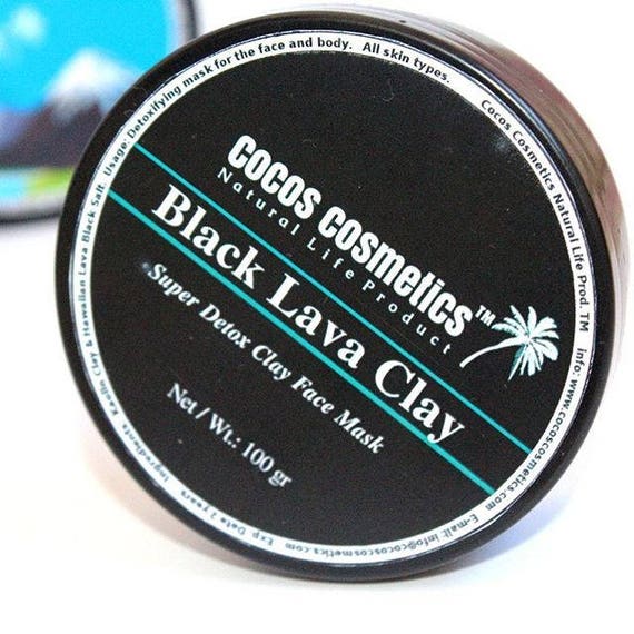Black Lava Charcoal Clay Mask - Acne Treatment and Black Head Fighting Facial mask