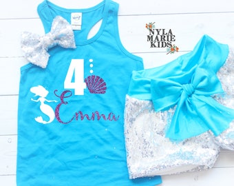 mermaid 4th birthday outfit