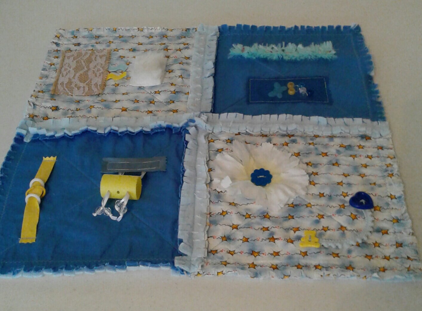 Fidget Mat for Alzheimer's Dementia Patients Rag Quilt