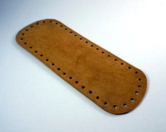 Mustard suede bag bottom Lenght 25 cm Width 9,5 cm or custom suede leather bag accessories handles,purse straps,anses cuir, bag