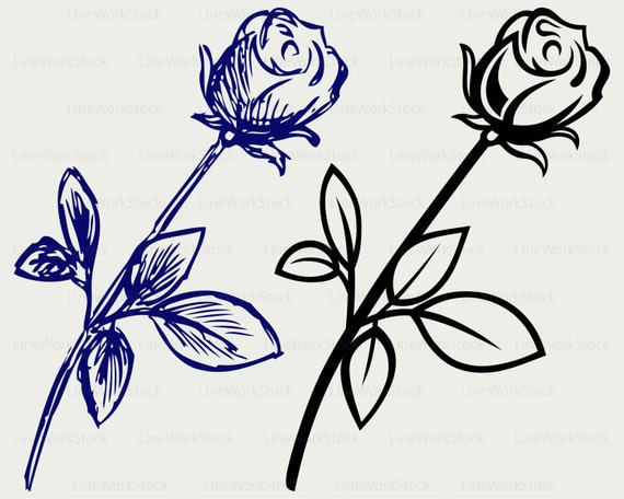 Download Rose flower svg,rose clipart,rose svg,flower silhouette ...