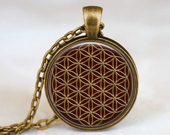 Flower of Life - Sacred Geometry Handmade Pendant Necklace