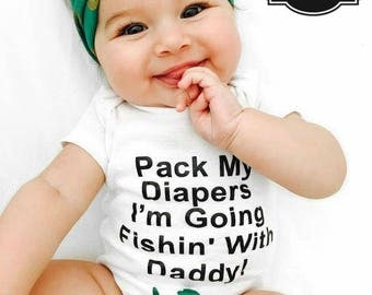 Funny Fishing Onesie, Baby Boy Onesie, Baby Girl Onesie, Baby Clothing