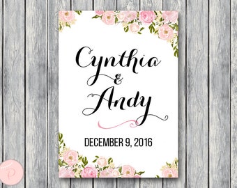 Personalized Welcome sign, Engagement Welcome Sign, Wedding Welcome sign, Wedding Sign, Wedding Sign, Personalized wedding sign WD67 TH18