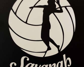 Volleyball Decal, Volleyball Sticker, Personalized Volleyball Decal, Sport Bag Decal, Water Bottle Decal, Window Decal, Car Decal, Laptop