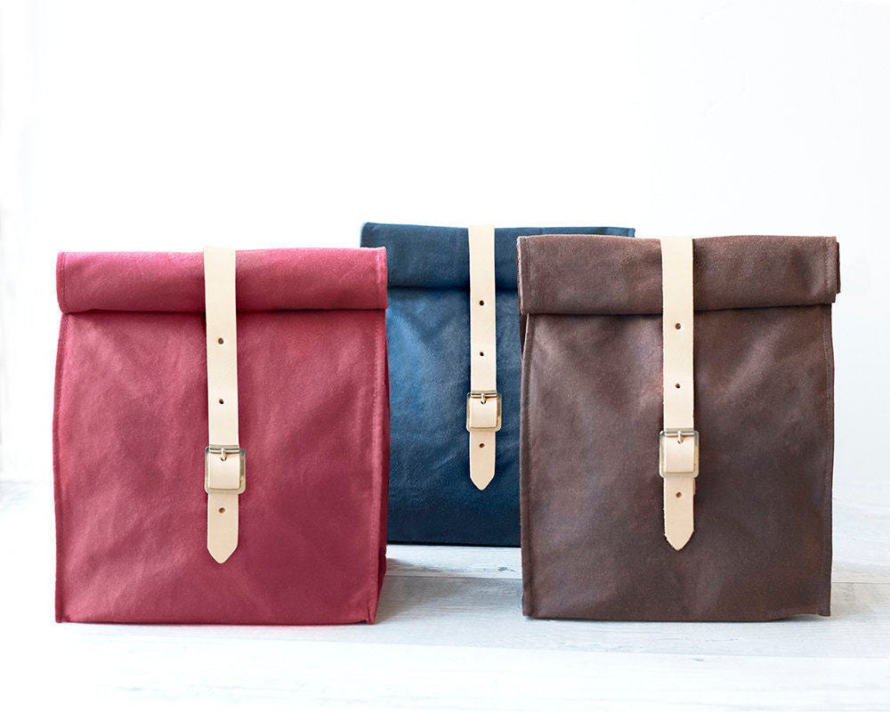 Waxed Canvas Lunch Bag Lunch Bag Waxed Canvas Bag Boyfriend
