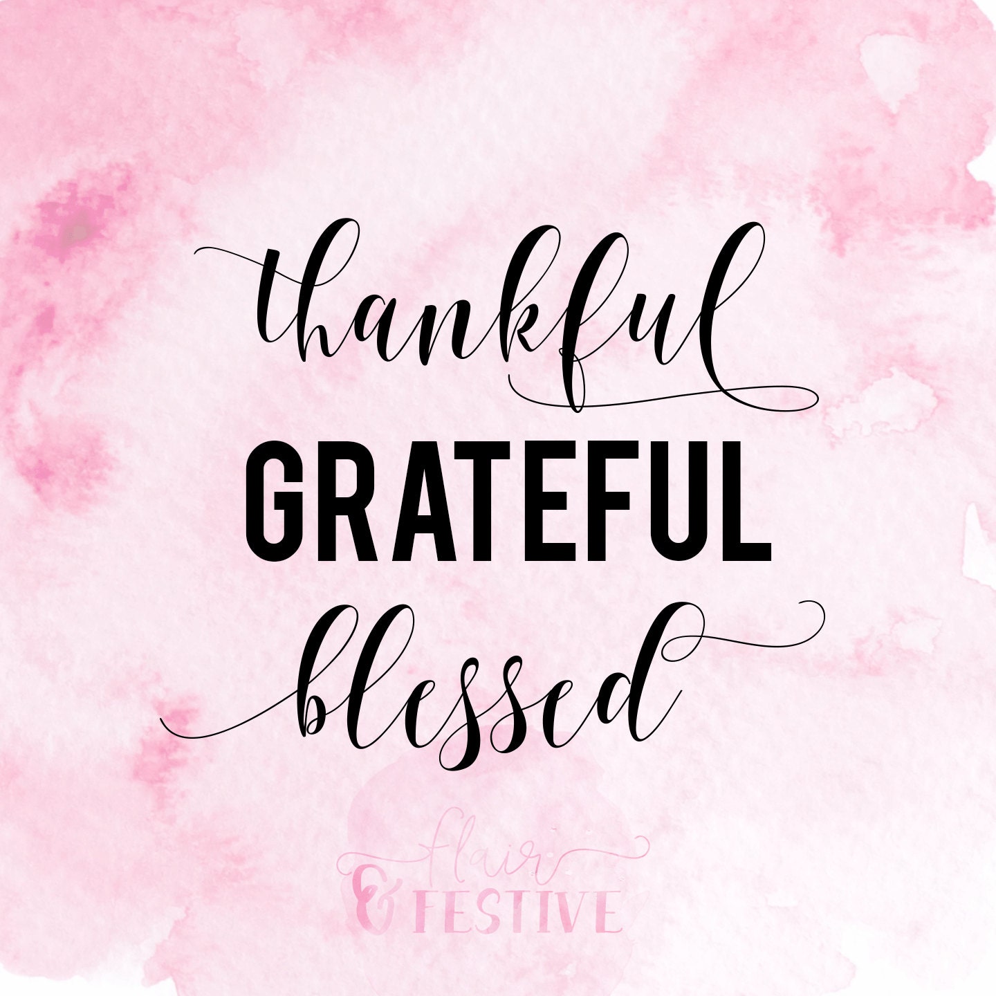 Thankful Grateful Blessed SVG Thankful svg Cut by FlairandFestive