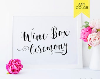 Wedding Wine box sign Wine guest book Rustic wedding Wine box ceremony Wine box wedding ceremony Wine ceremony box set Wine guestbook