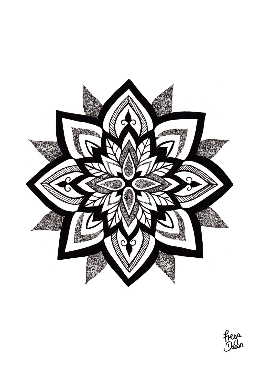 SALE / Mandala / A5 Art Print / Wall art