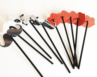 Moustache and Lip Party Straws, Glittery Straws, Shiny Taches, Hen Party, Batchelorette Fun, Special Occasion, Photo Props