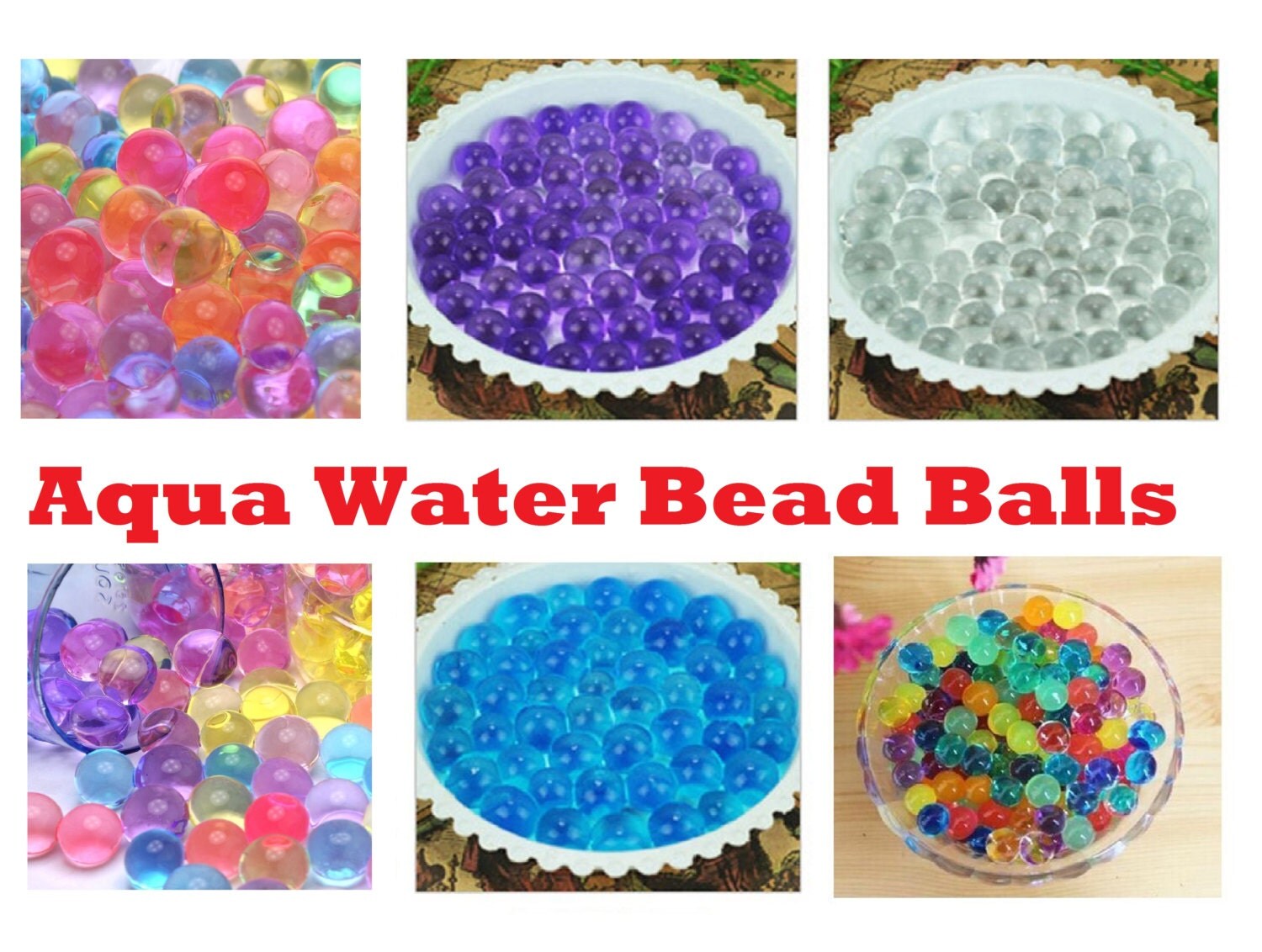 Water Beads Aqua Gems Bio Gel Balls Jelly by HomeSuppliesDirect